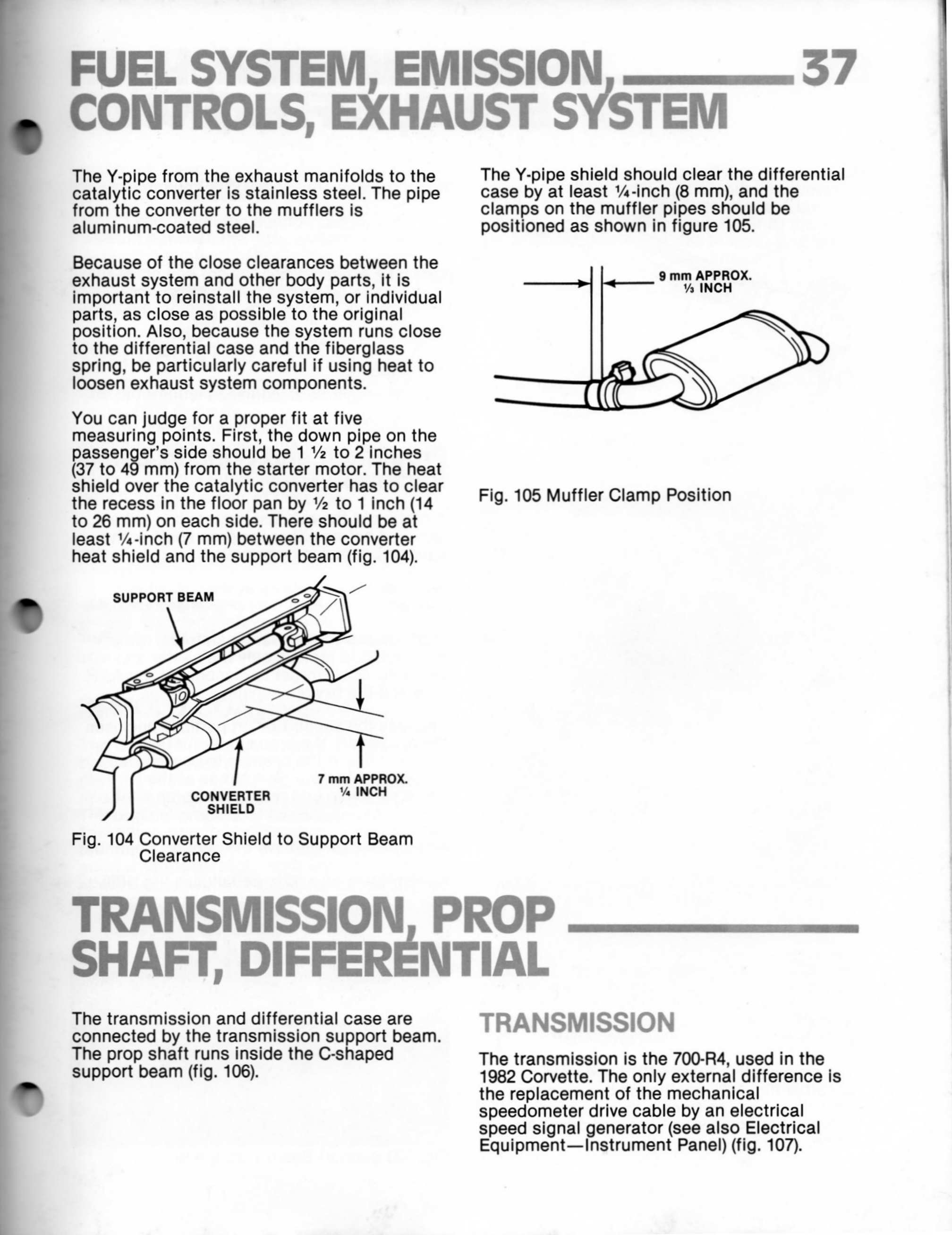 1992 C4 CORVETTE SERVICE MANUAL visual data 2